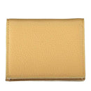 Damen-Mini-Geldbörse COCCINELLE aus Leder Modell Metallic Soft in Fresh Beige mit Druckknopfverschluss
