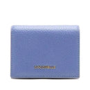 Portafoglio Donna Mini COCCINELLE in Pelle Linea Metallic Soft colore Azul Chiuso con Bottone