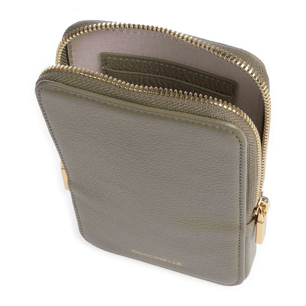 Women's Crossbody Phone Holder COCCINELLE Flor in Laurel Green