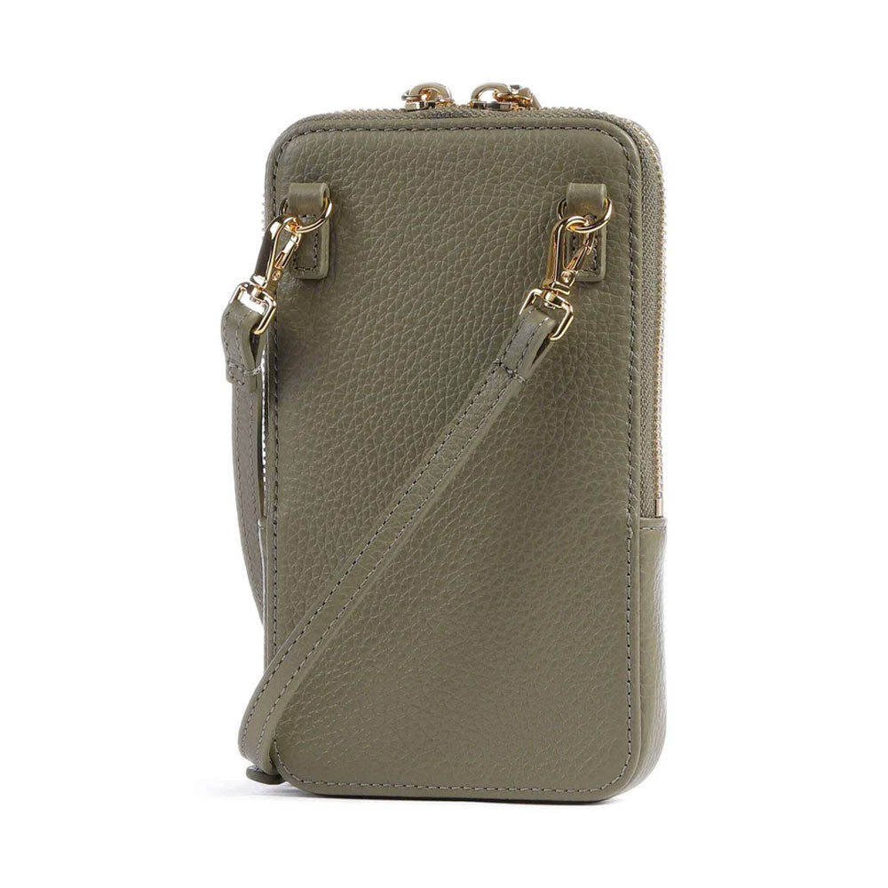 Porta Telefono Donna a Tracolla COCCINELLE Linea Flor Colore Laurel Green