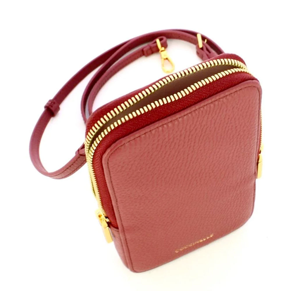 Women's Crossbody Phone Holder COCCINELLE Flor in Brandy