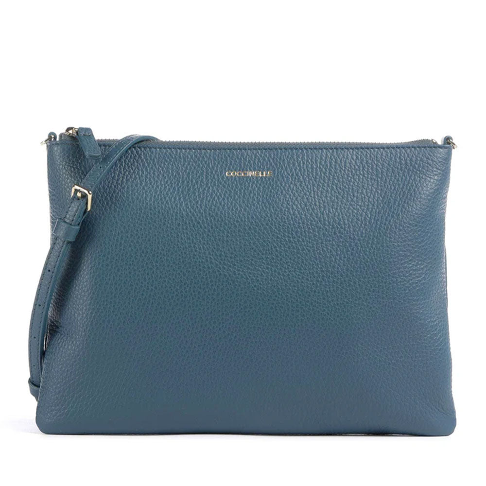 Borsa Donna a Tracolla COCCINELLE in Pelle Deep Blue Linea Best Medium