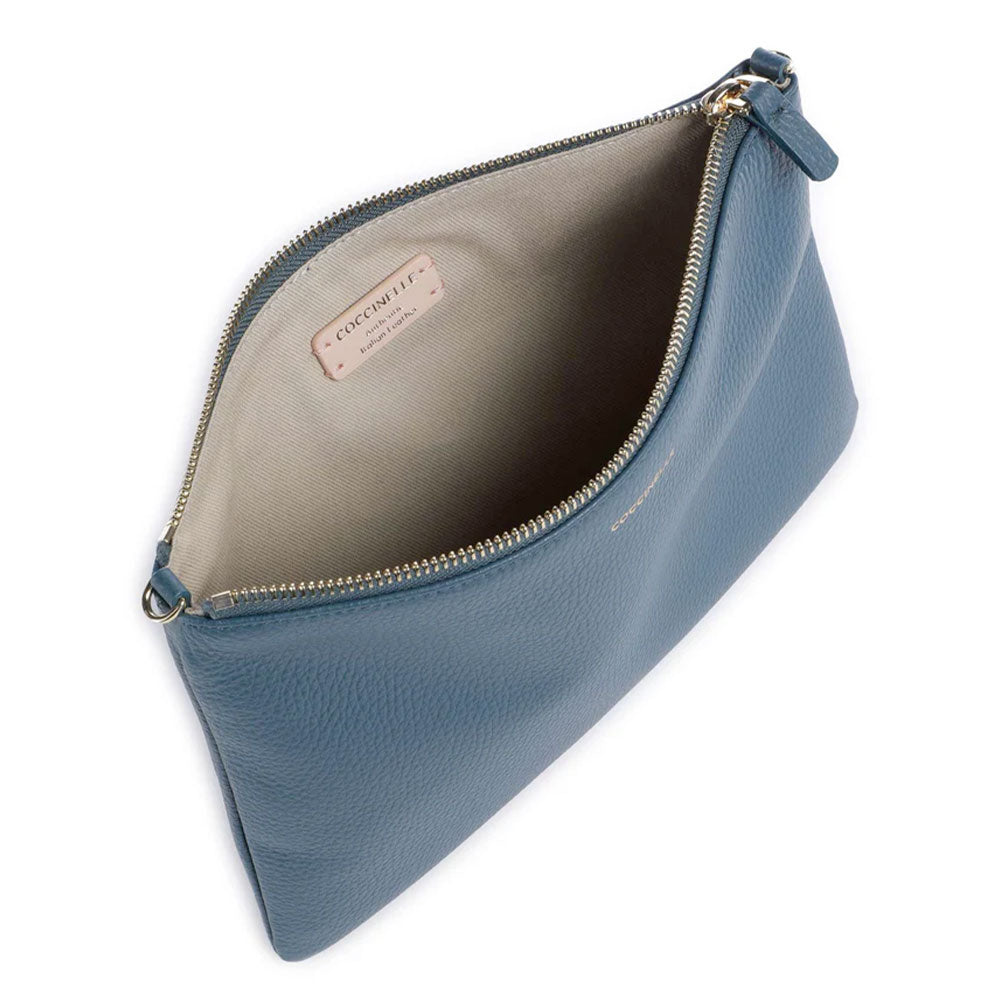 Borsa Donna a Tracolla COCCINELLE in Pelle Deep Blue Linea Best Medium
