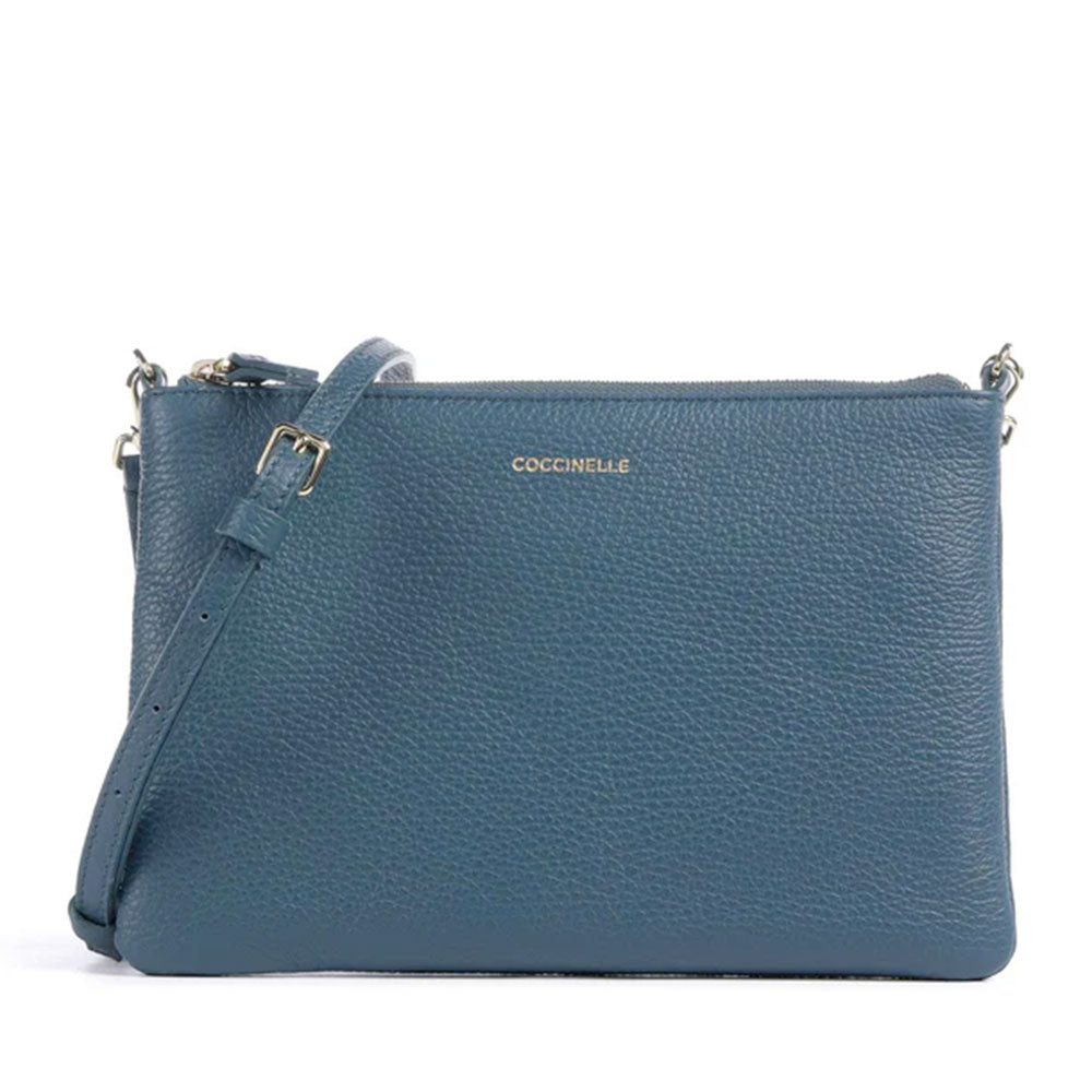 Borsa Donna a Tracolla COCCINELLE in Pelle Deep Blue Linea Best Small