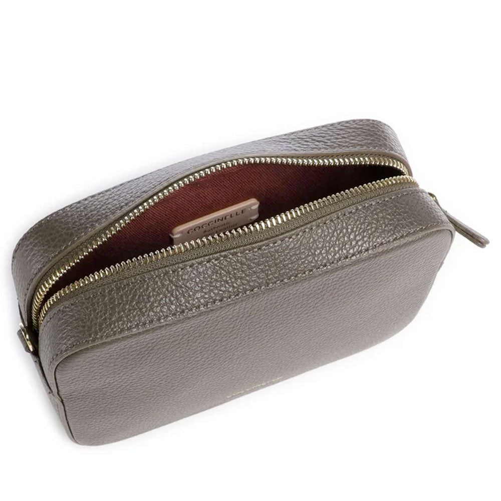 Borsa Donna a Tracolla COCCINELLE Linea Tebe Colore Fango - E5MN555I101