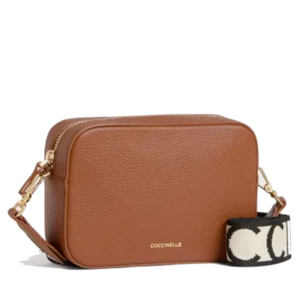 Borsa Donna a Tracolla COCCINELLE Linea Tebe Colore Cognac - E5MN555I101