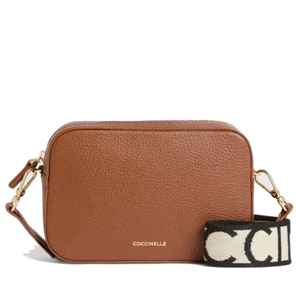 Borsa Donna a Tracolla COCCINELLE Linea Tebe Colore Cognac - E5MN555I101