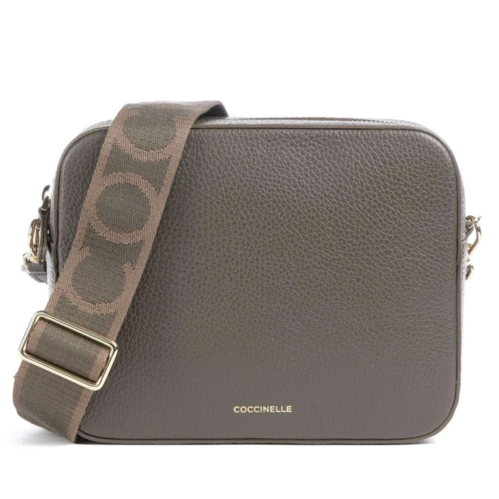 Borsa Donna a Tracolla COCCINELLE Linea Tebe Colore Fango- E5MN555M301
