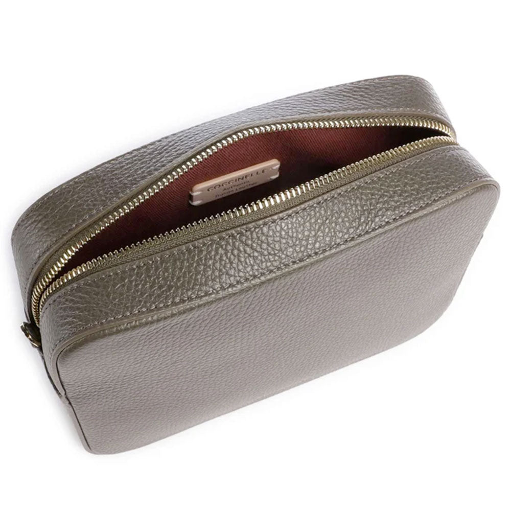Borsa Donna a Tracolla COCCINELLE Linea Tebe Colore Fango- E5MN555M301