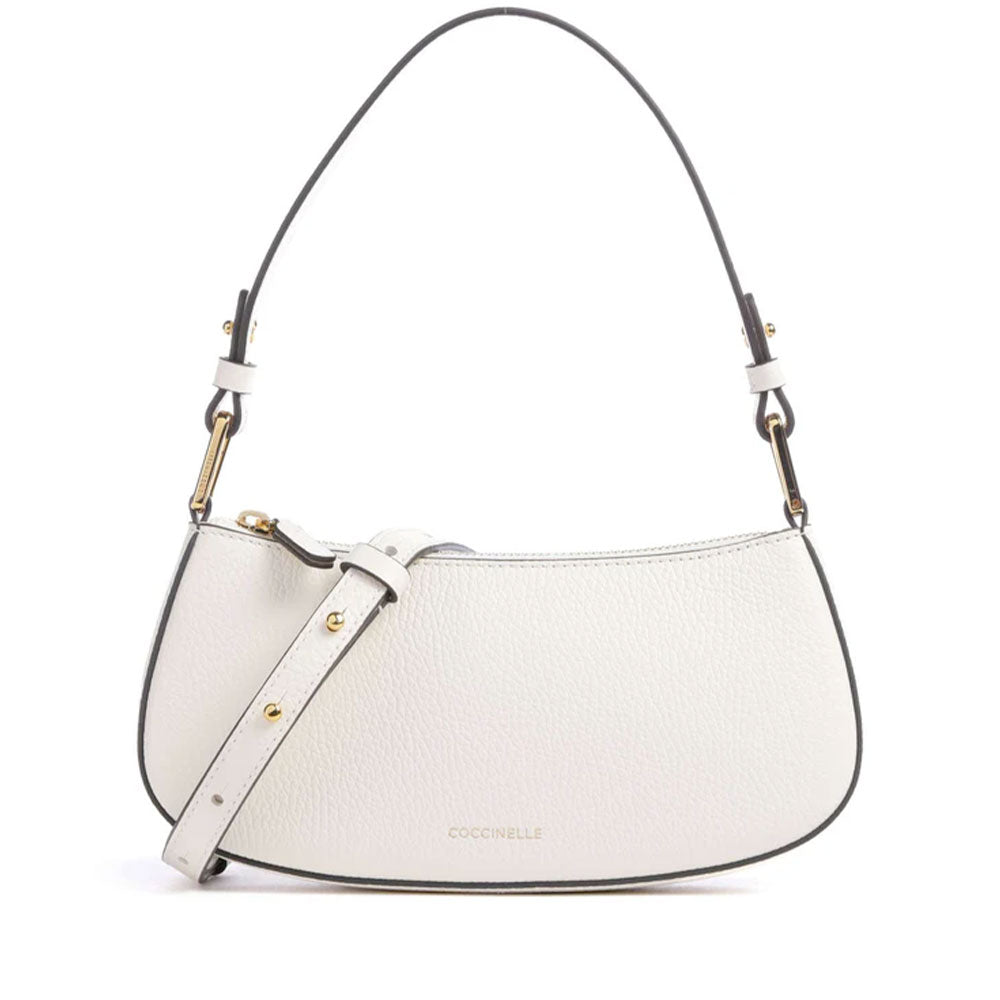 Borsa Donna a Spalla COCCINELLE in Pelle Linea Merveille Colore Pearl