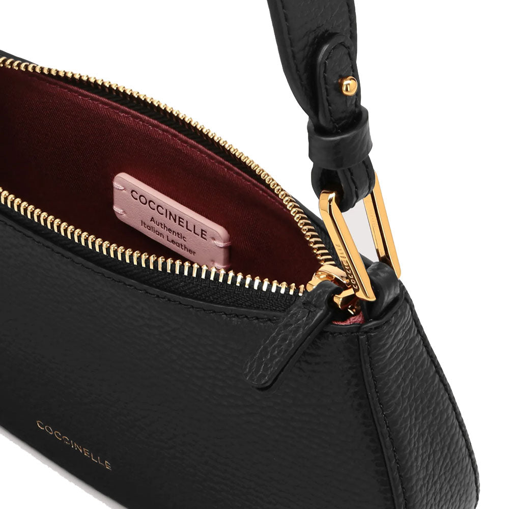 Damen-Schultertasche COCCINELLE aus Leder Modell Merveille in Schwarz