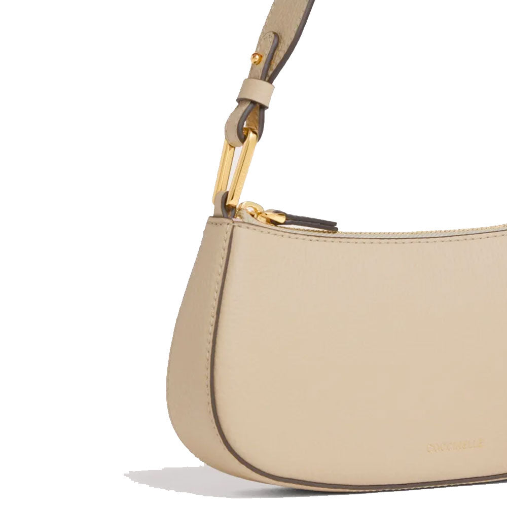 Damen-Schultertasche COCCINELLE aus Leder Modell Merveille in Sandshell