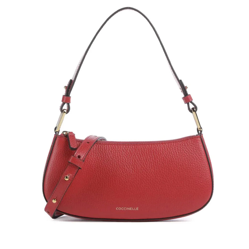 Borsa Donna a Spalla COCCINELLE in Pelle Linea Merveille Colore Scarlet