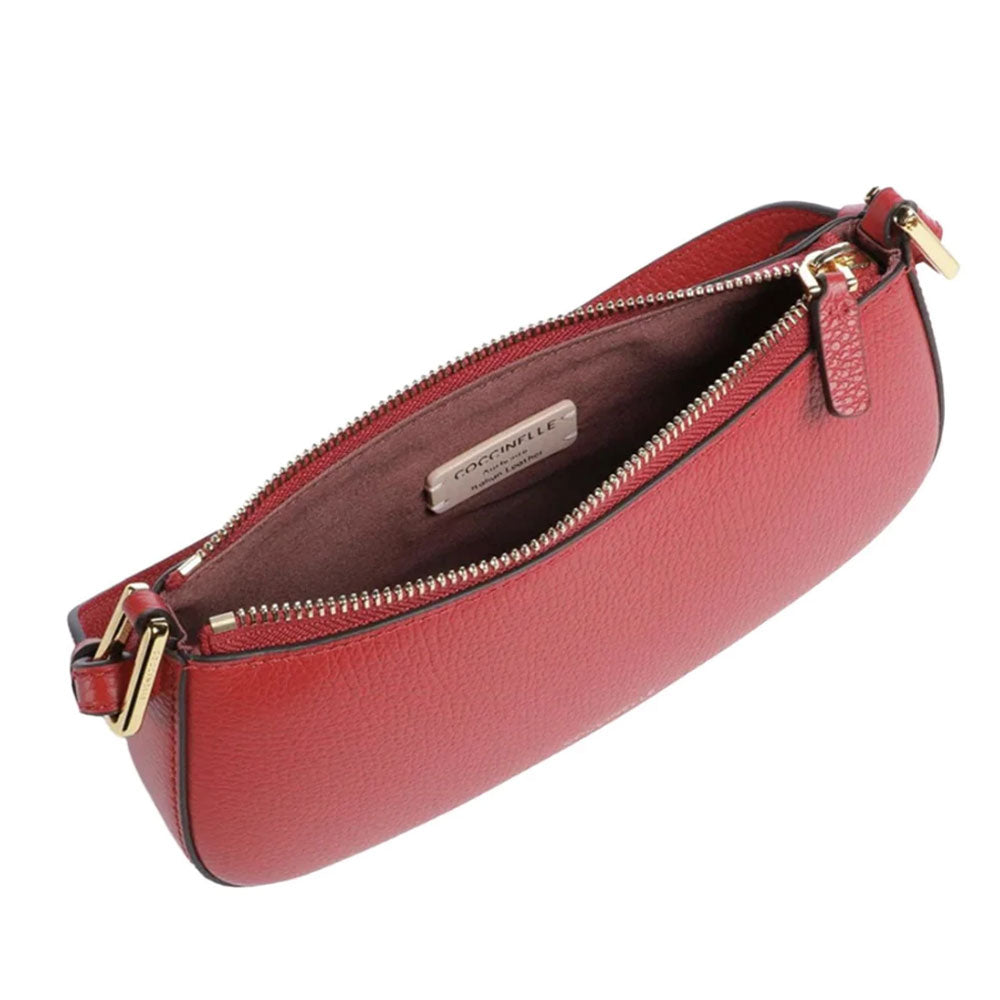 Borsa Donna a Spalla COCCINELLE in Pelle Linea Merveille Colore Scarlet