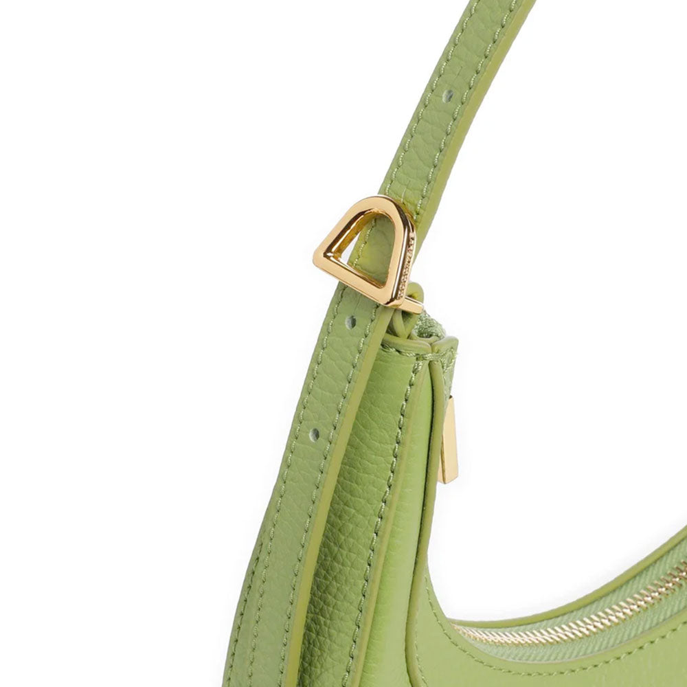 Borsa Donna a Mano con Tracolla COCCINELLE in Pelle Guacamole Linea Whisper