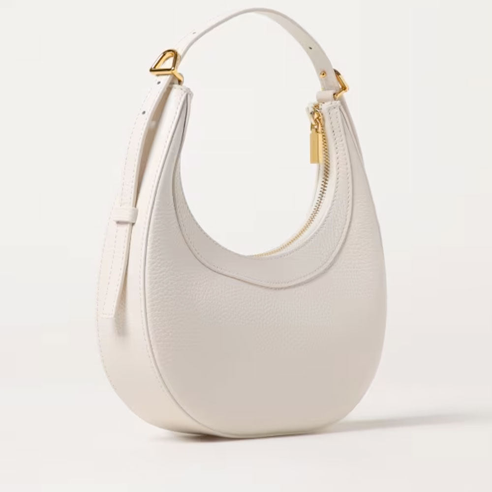 Borsa Donna a Mano con Tracolla COCCINELLE in Pelle Blanco Linea Whisper