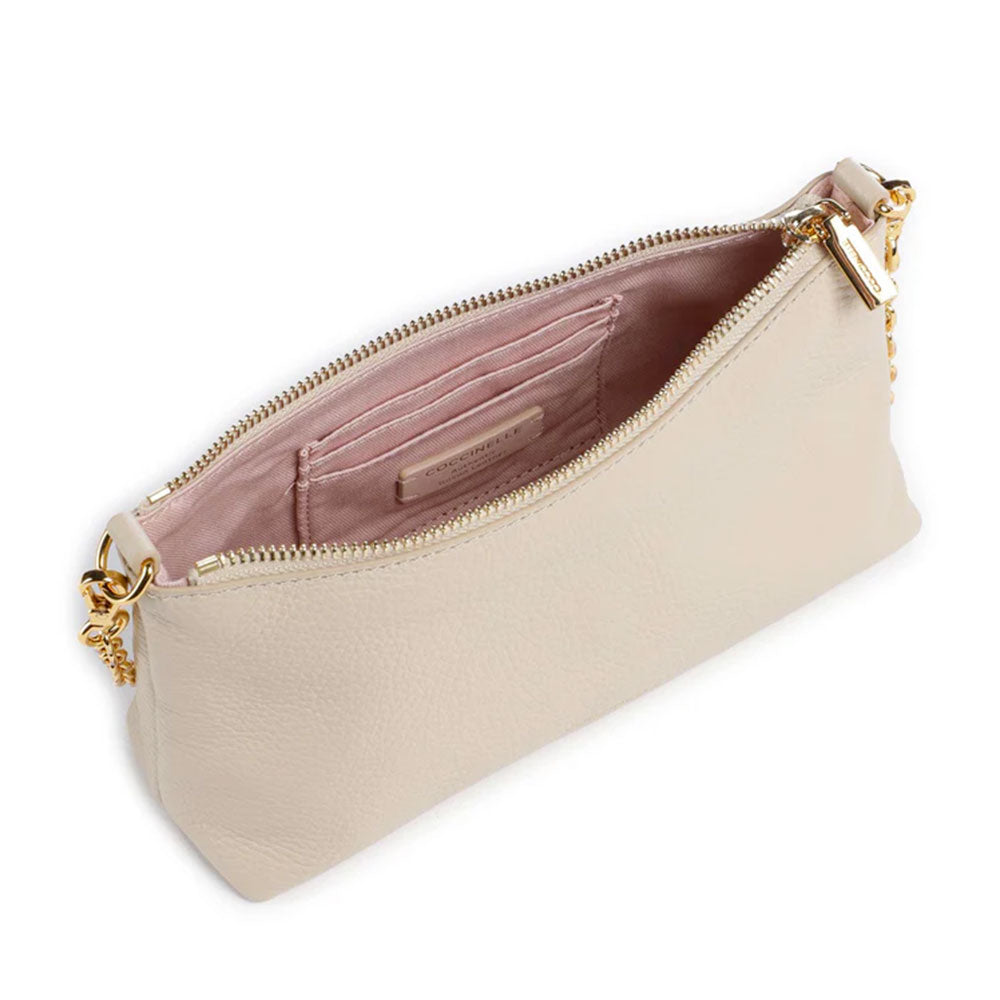 Borsa Donna a Spalla COCCINELLE in Pelle Sandshell Linea Aura