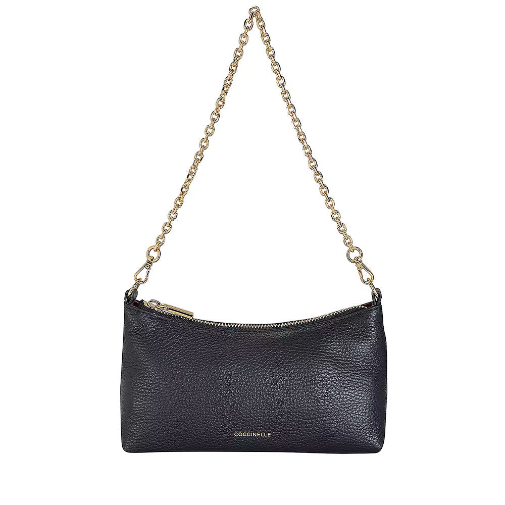 Borsa Donna a Spalla COCCINELLE in Pelle Nera Linea Aura