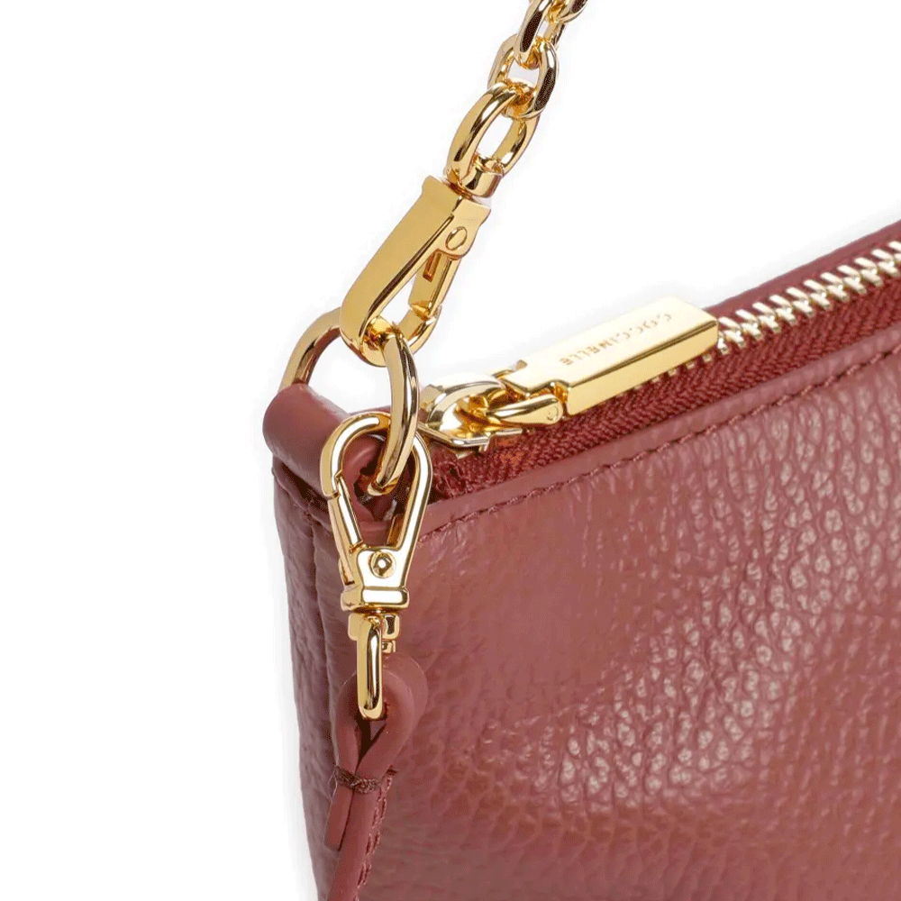 Borsa Donna a Spalla COCCINELLE in Pelle Brandy Linea Aura