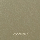 Borsa Donna a Tracolla COCCINELLE Linea Tebe Colore Laurel Green - Lambskin White - Fondant Brown