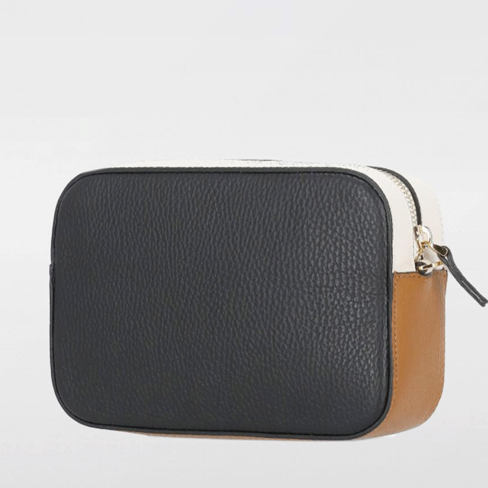 Borsa Donna a Tracolla COCCINELLE Linea Tebe Colore Nero - Lambskin White - Cuir