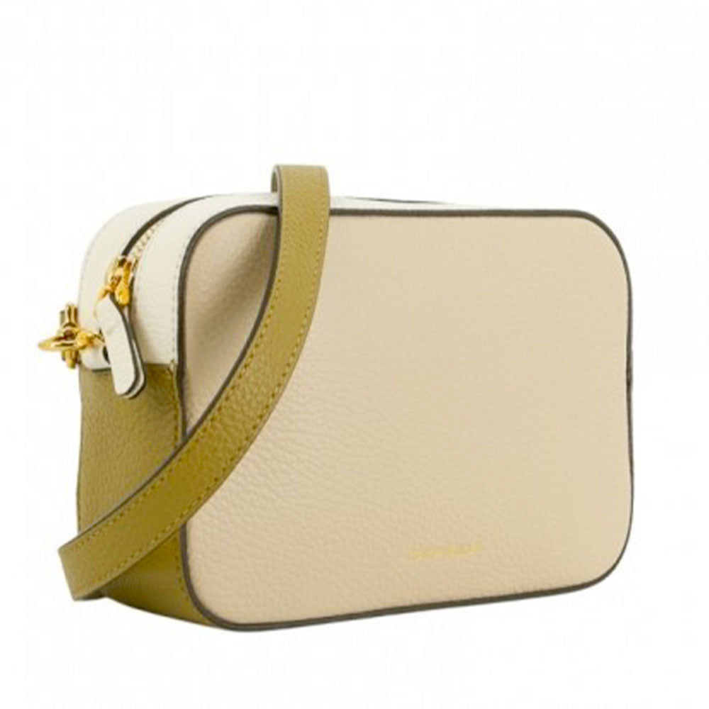 Borsa Donna a Tracolla COCCINELLE Linea Tebe Colore Sandshell - Pearl - Seagrass