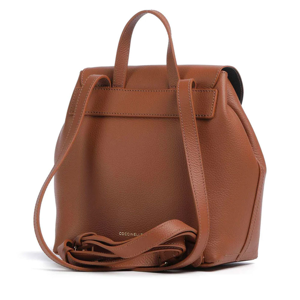 Zaino Donna COCCINELLE in Pelle Linea Nikla Mini colore Cognac - Nero