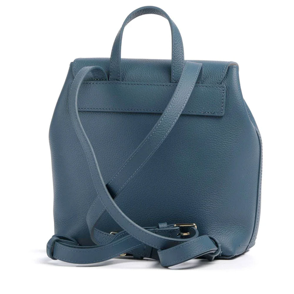 Zaino Donna COCCINELLE in Pelle Linea Nikla Mini colore Deep Blue - Sandshell
