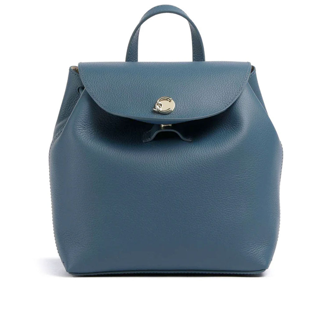 Zaino Donna COCCINELLE in Pelle Linea Nikla Mini colore Deep Blue - Sandshell