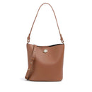 Damen-Schultertasche COCCINELLE Modell Nikla Mini in Cognac-Schwarz