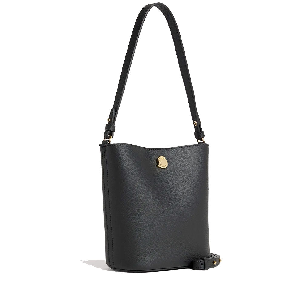 Damen-Schultertasche COCCINELLE Modell Nikla Mini in Schwarz-Cognac