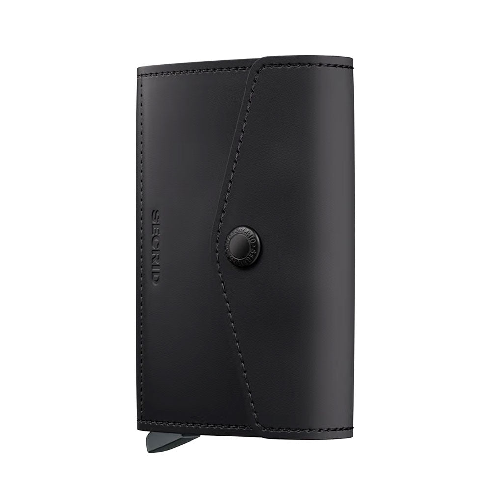 Porta Carte con Clip SECRID linea Envelope Matte in Pelle Black con RFID