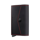 Porta Carte con Clip SECRID linea Envelope Matte in Pelle Black e Red con RFID