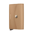 Porta Carte con Clip SECRID linea Envelope Pebble in Pelle Cappuccino con RFID
