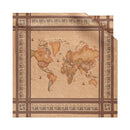 Foulard 90 x 90 cm 1A Classe Alviero Martini stampa Geo Classic con Logo in Cornice Taupe Scuro F087