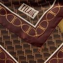 Foulard 75 x 75 cm 1A Classe Alviero Martini linea Monogram Marrone F116
