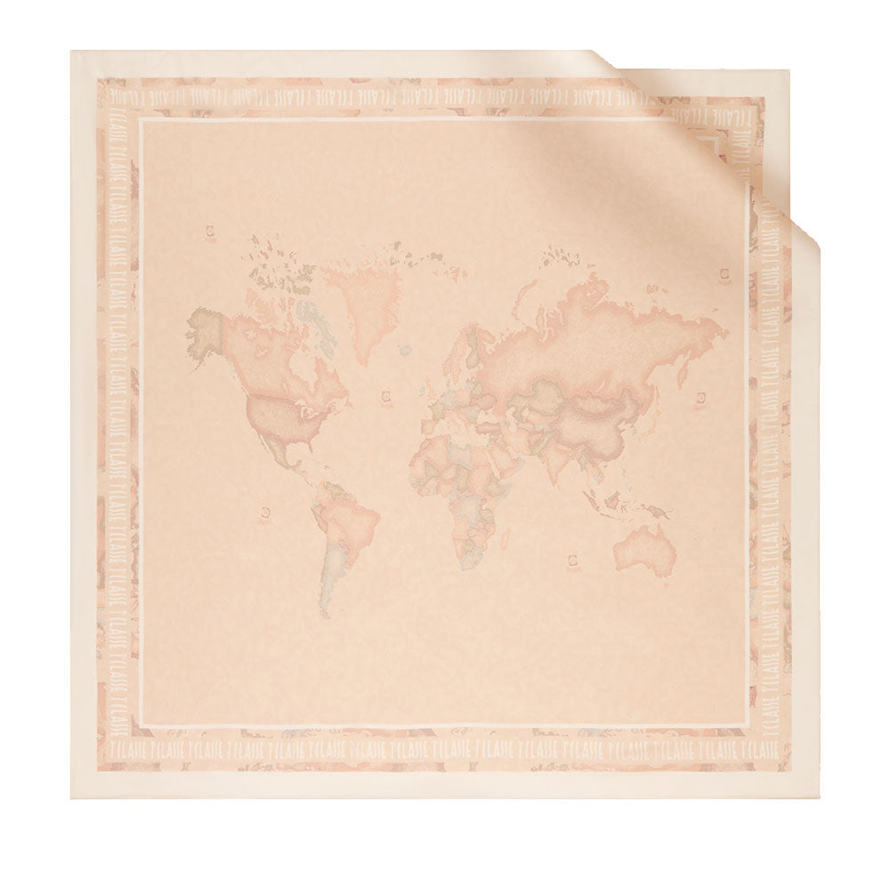 Foulard 90 x 90 cm 1A Classe Alviero Martini linea Logo Cornice Beige F132