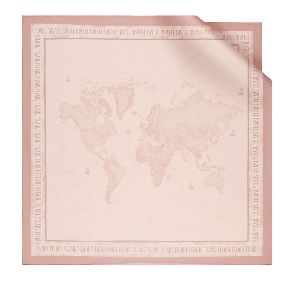 Foulard 90 x 90 cm 1A Classe Alviero Martini linea Logo Cornice Nocciola F132