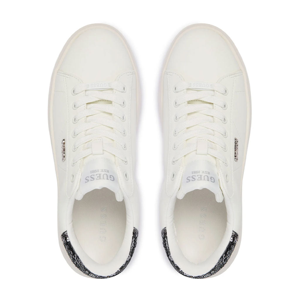 Sneakers Donna GUESS in Pelle Colore White - Silver Linea Elbina10