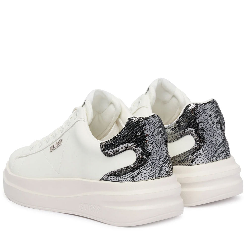 Sneakers Donna GUESS in Pelle Colore White - Silver Linea Elbina10
