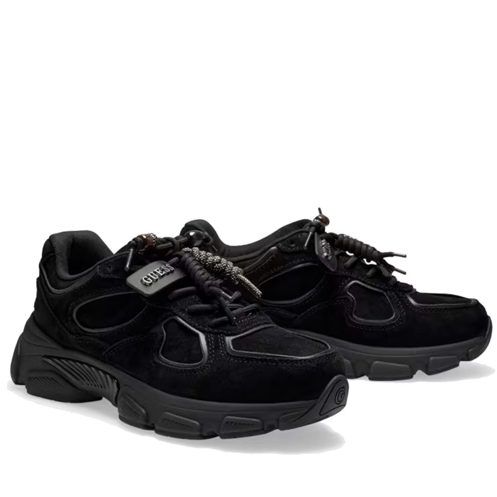Sneakers Donna GUESS in Pelle Scamosciata Nera Linea Irrina