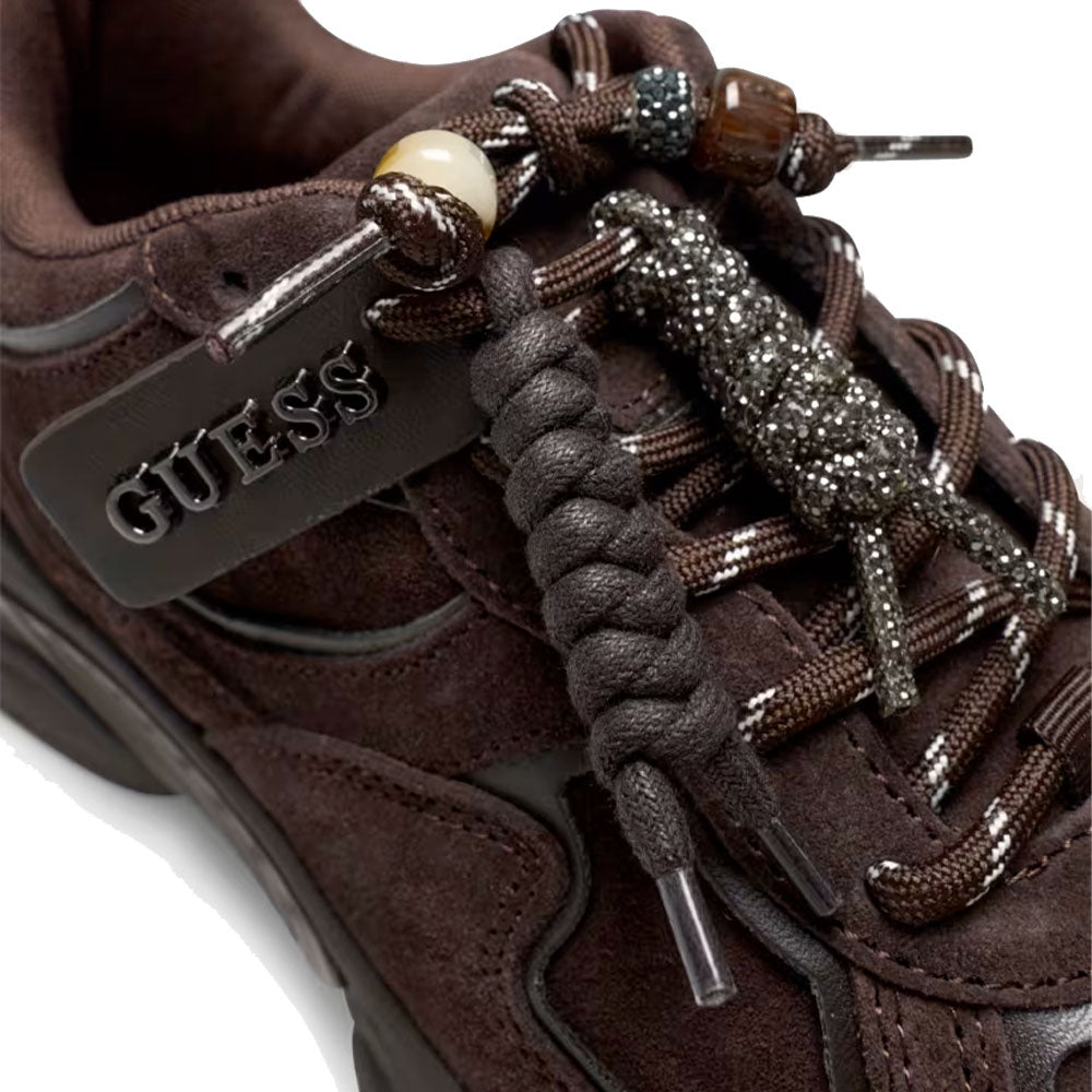 Sneakers Donna GUESS in Pelle Scamosciata Marrone Linea Irrina