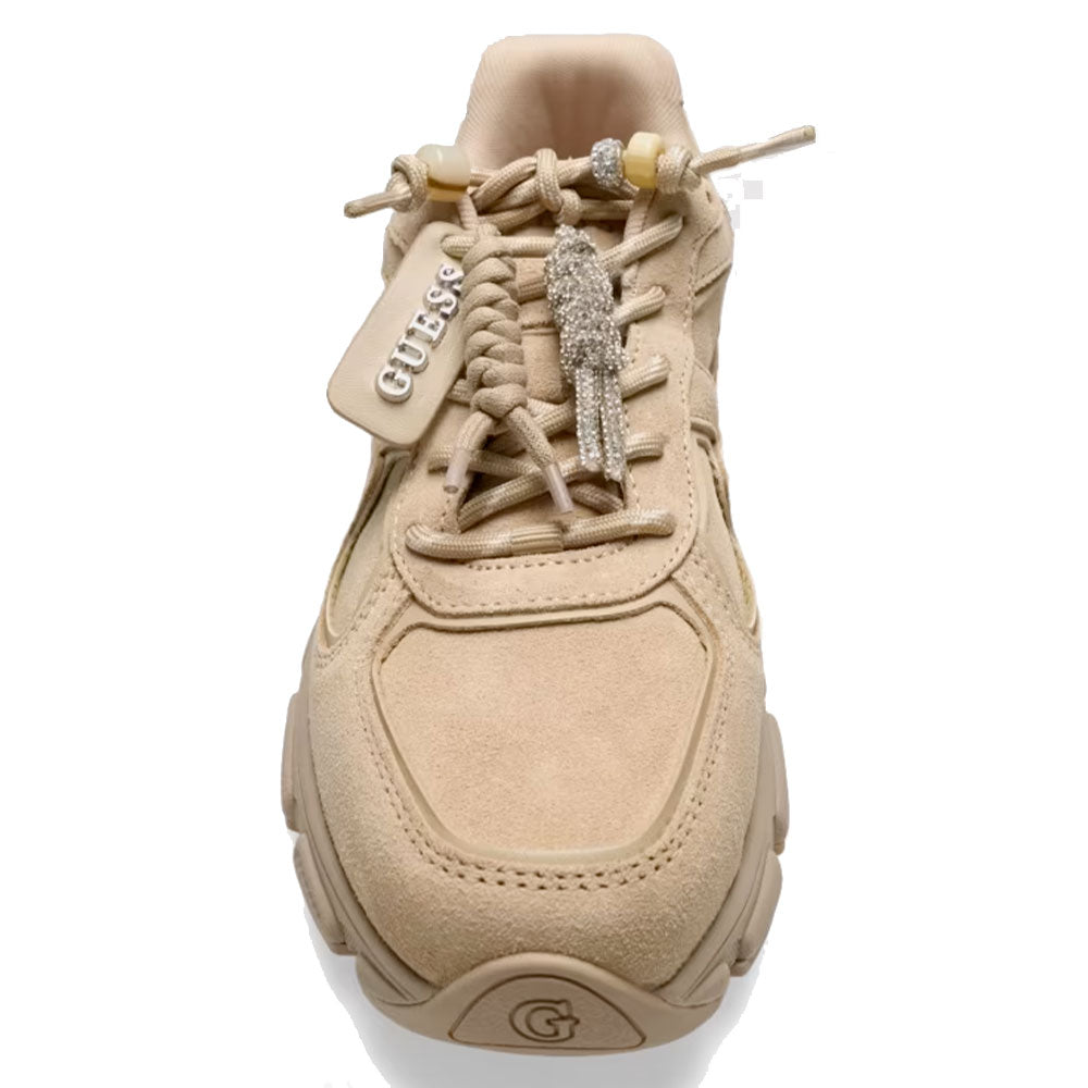 Sneakers Donna GUESS in Pelle Scamosciata Colore Natural Linea Irrina