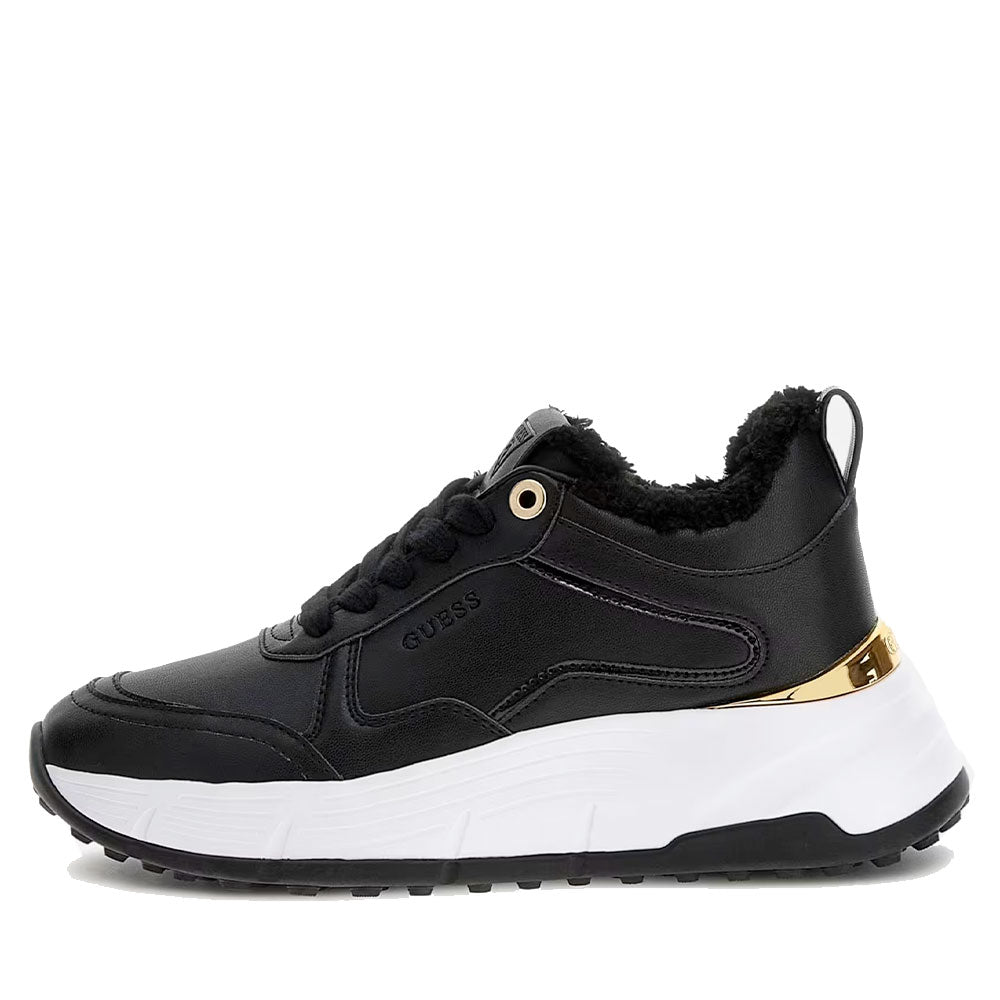 Sneakers Donna GUESS con Inserto in Pelliccia Colore Nero Linea Farrea