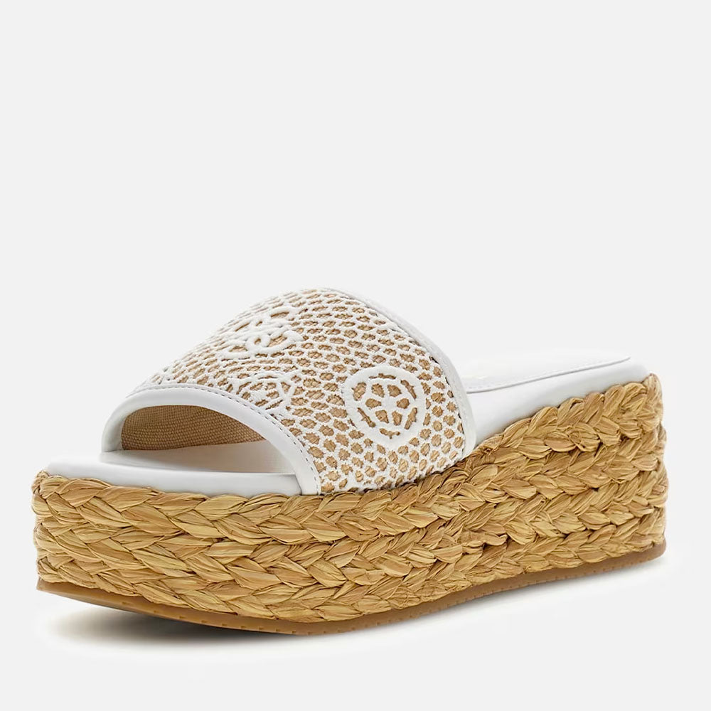 Ciabatte Donna GUESS Linea Binata Colore White - Natural