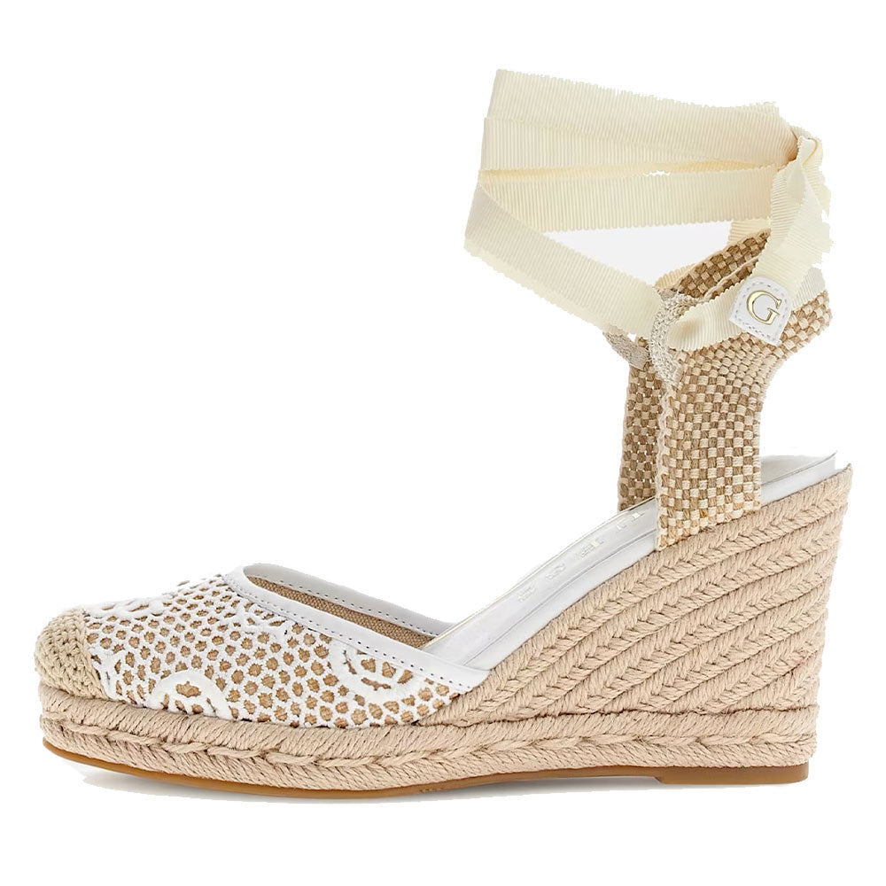 Sandali Donna GUESS con Zappa Linea Cheyin Colore White - Natural