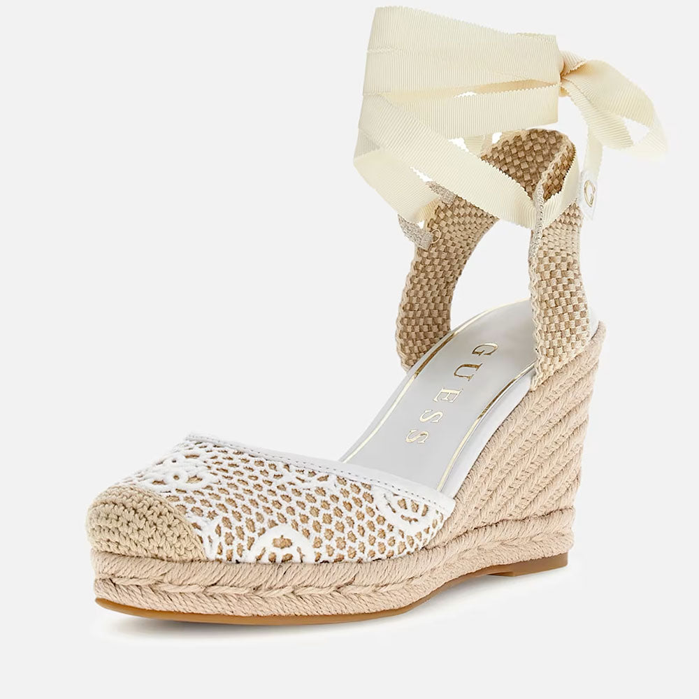 Sandali Donna GUESS con Zappa Linea Cheyin Colore White - Natural