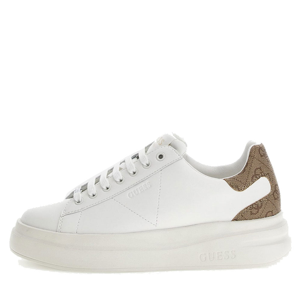 Sneakers Donna GUESS in Pelle Colore White - Beige Linea Elbina