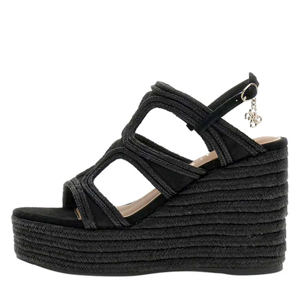 Sandali Donna GUESS con Zeppa Linea Evers Colore Nero