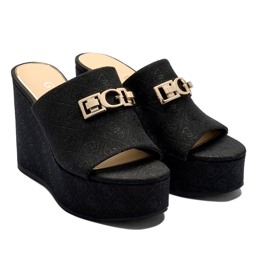 Sandali Donna GUESS con Zeppa Linea Evenza Colore Nero